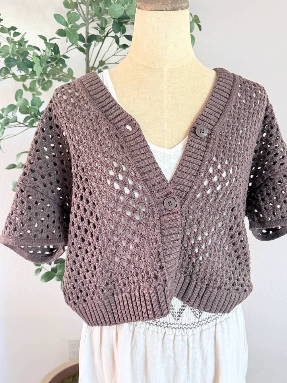 NEW CAMILLE & CO women's coralie cardigan in cocoa